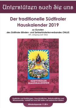 Sostenerci tramite il Südtiroler Hauskalender