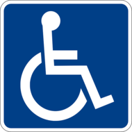 simbolo: persona su sedia a rotelle