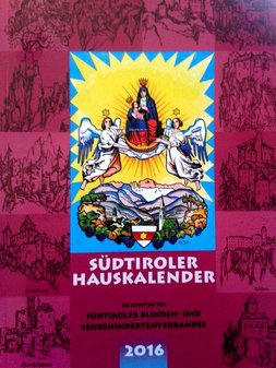 Copertina del Südtiroler Hauskalender 2016