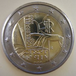La moneta di Louis Braille
