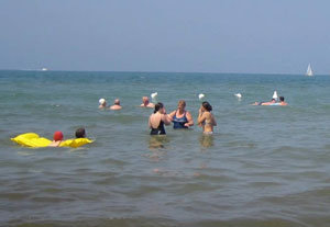  Che bello rinfrescarsi nel Mar Tirreno!