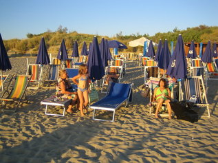 La spiaggia privata del centro