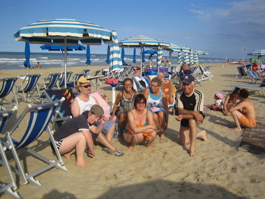 Sulla spiaggia privata davanti al Hotel