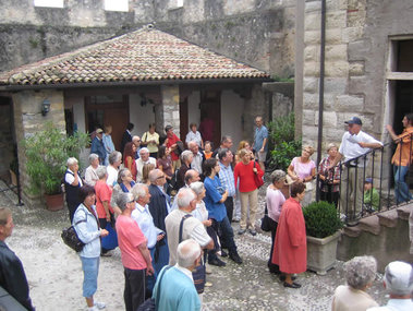 Durante la visita guidata al Castello Scaligero Durante la visita guidata al Castello Scaligero