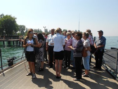 Il gruppo durante la visita guidata sul lago di Costanza