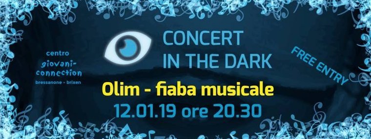 Concert in the dark (locandina del Centro Giovani Connection)