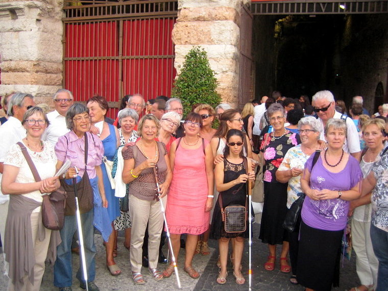 Il gruppo prima di entrare