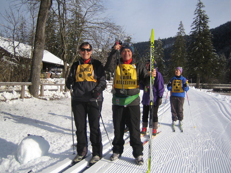Un gruppetto sulle pista da sci